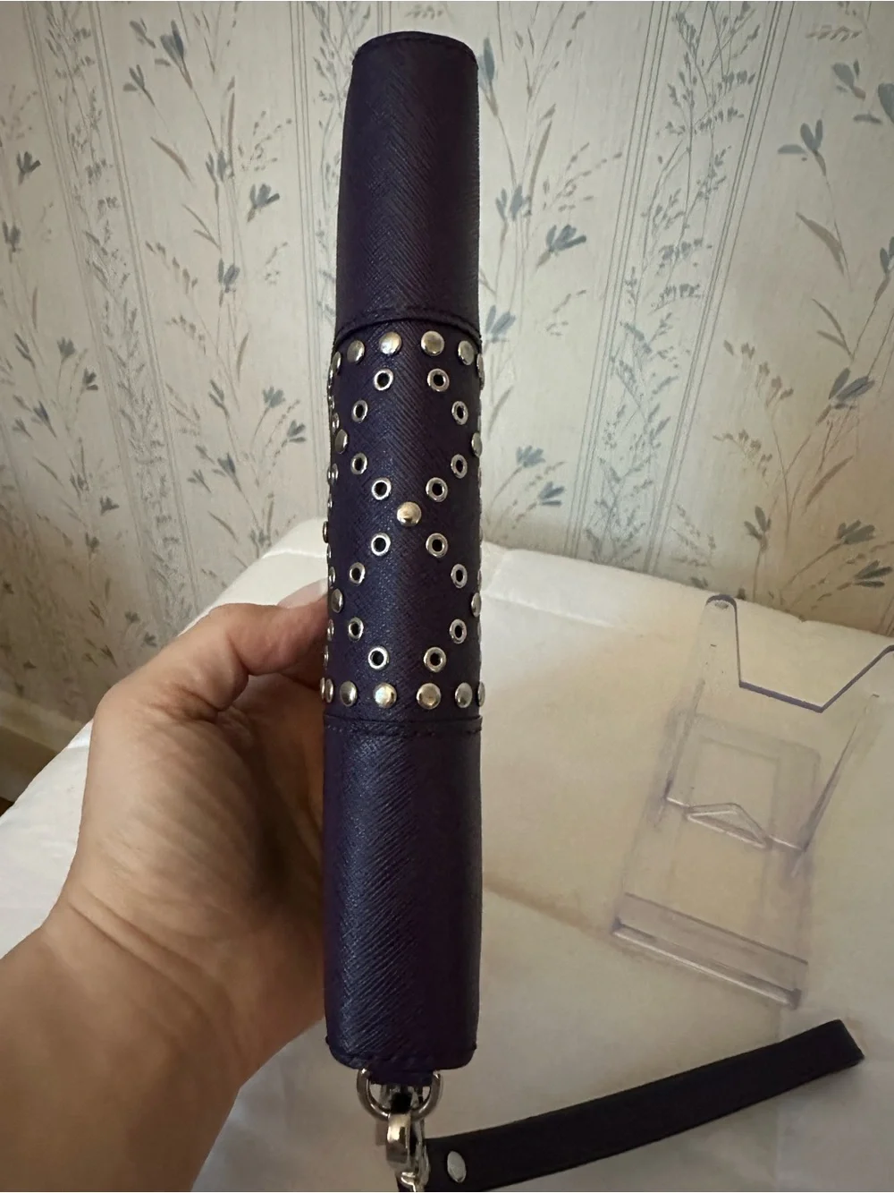 Michael Kors Plum Saffiano Studded Wallet